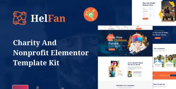 HelFan – Charity and Nonprofit Elementor Template Kit
