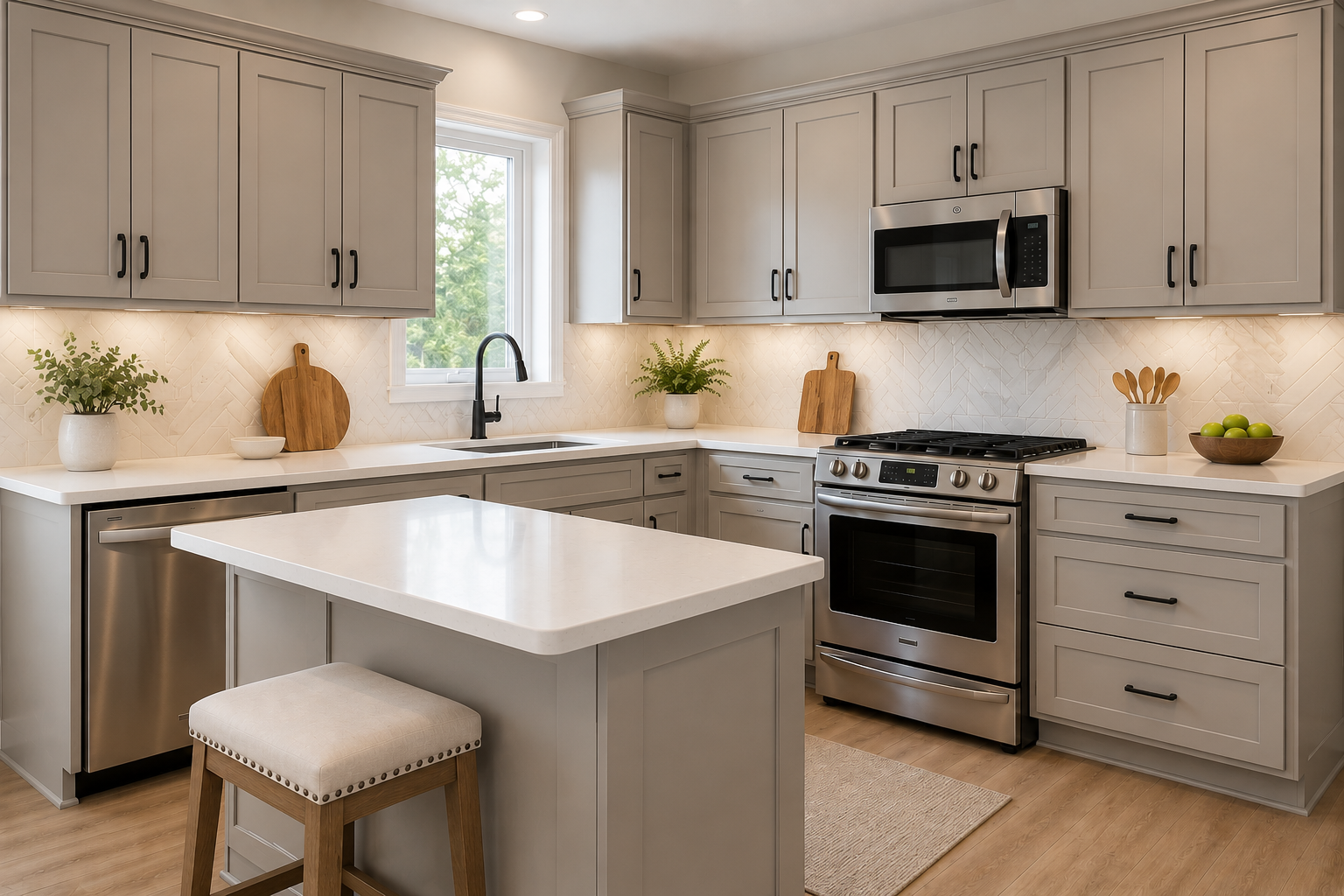 Herringbone kitchen respray