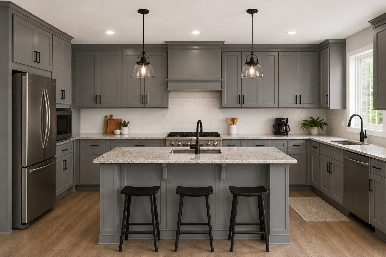 Two-tone island refinish