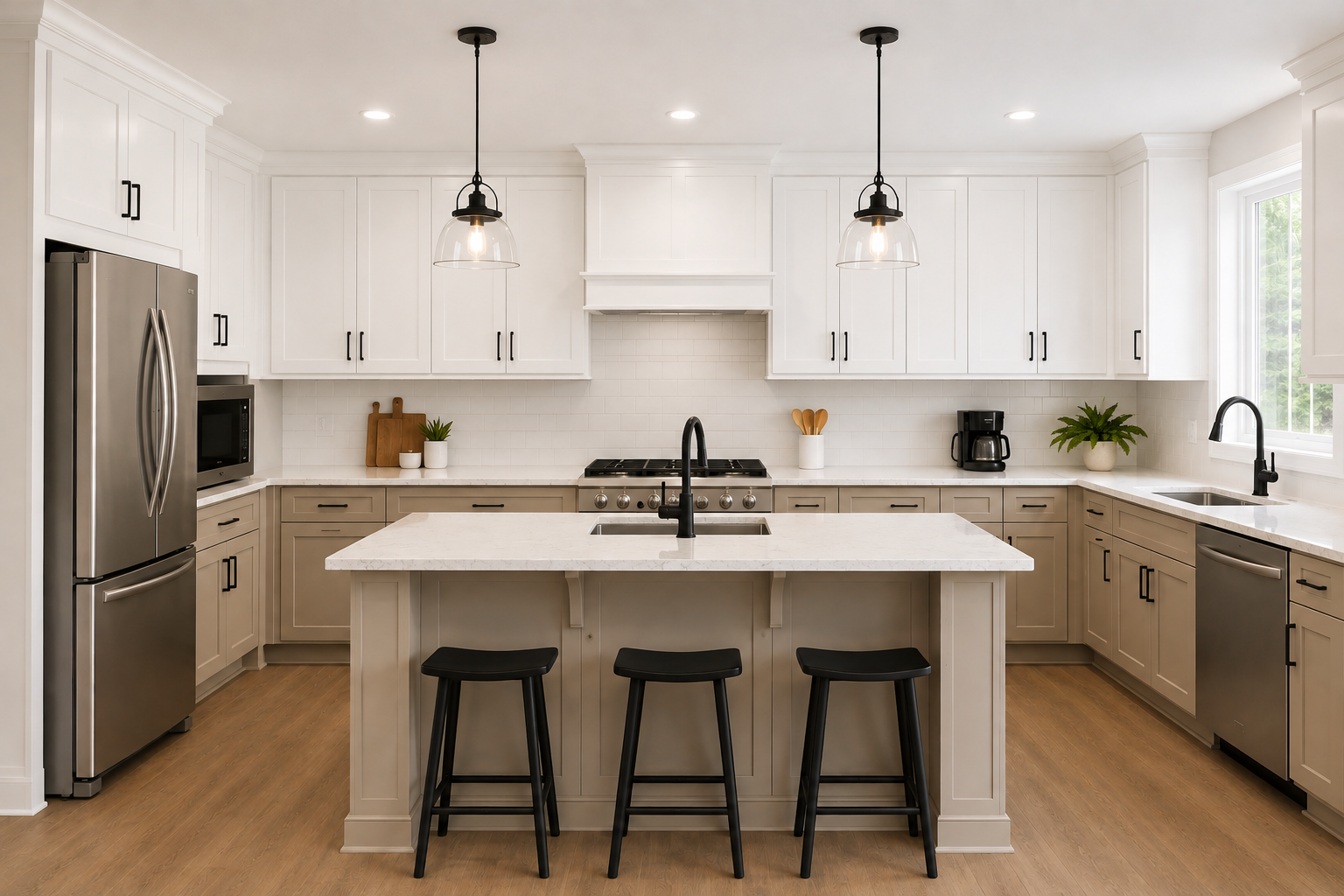 Two-tone island refinish