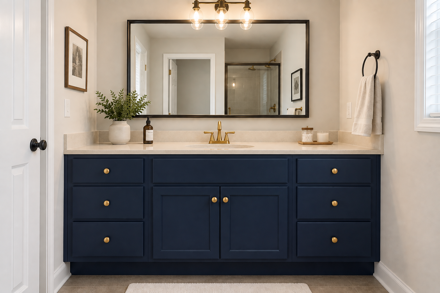 Bathroom vanity refinish
